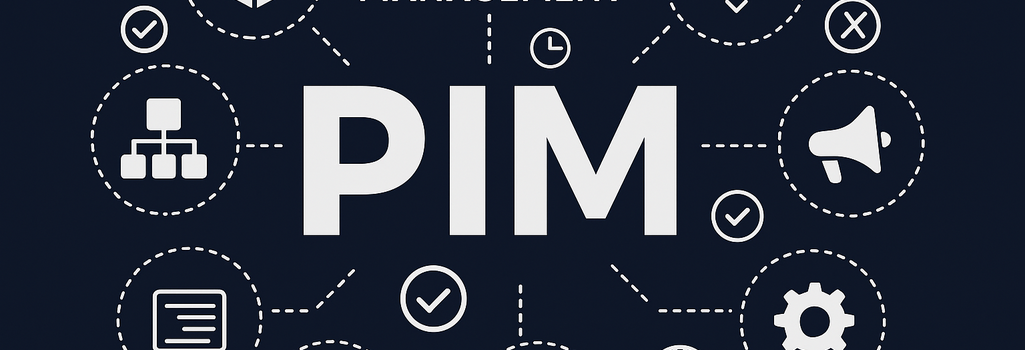 Darstellung eines PIM-Systems mit Symbolen und Icons